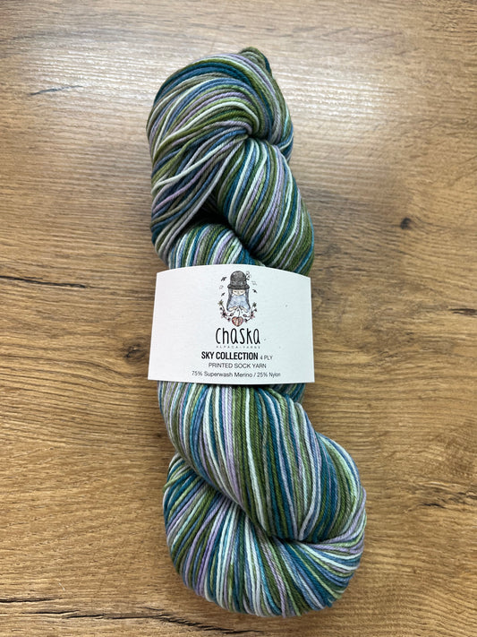 Chaska Sky Collection Sock Yarn 4 ply Greens