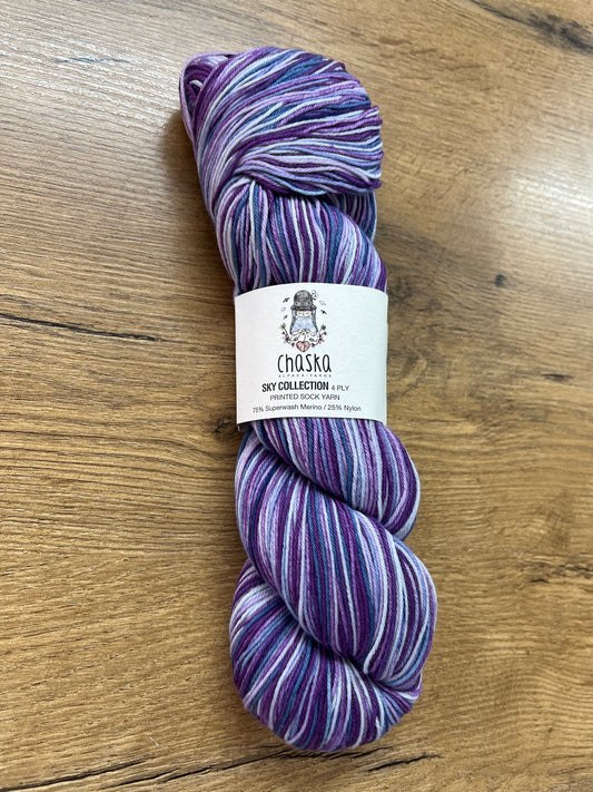 Chaska Sky Collection Sock Yarn 4 ply Purples