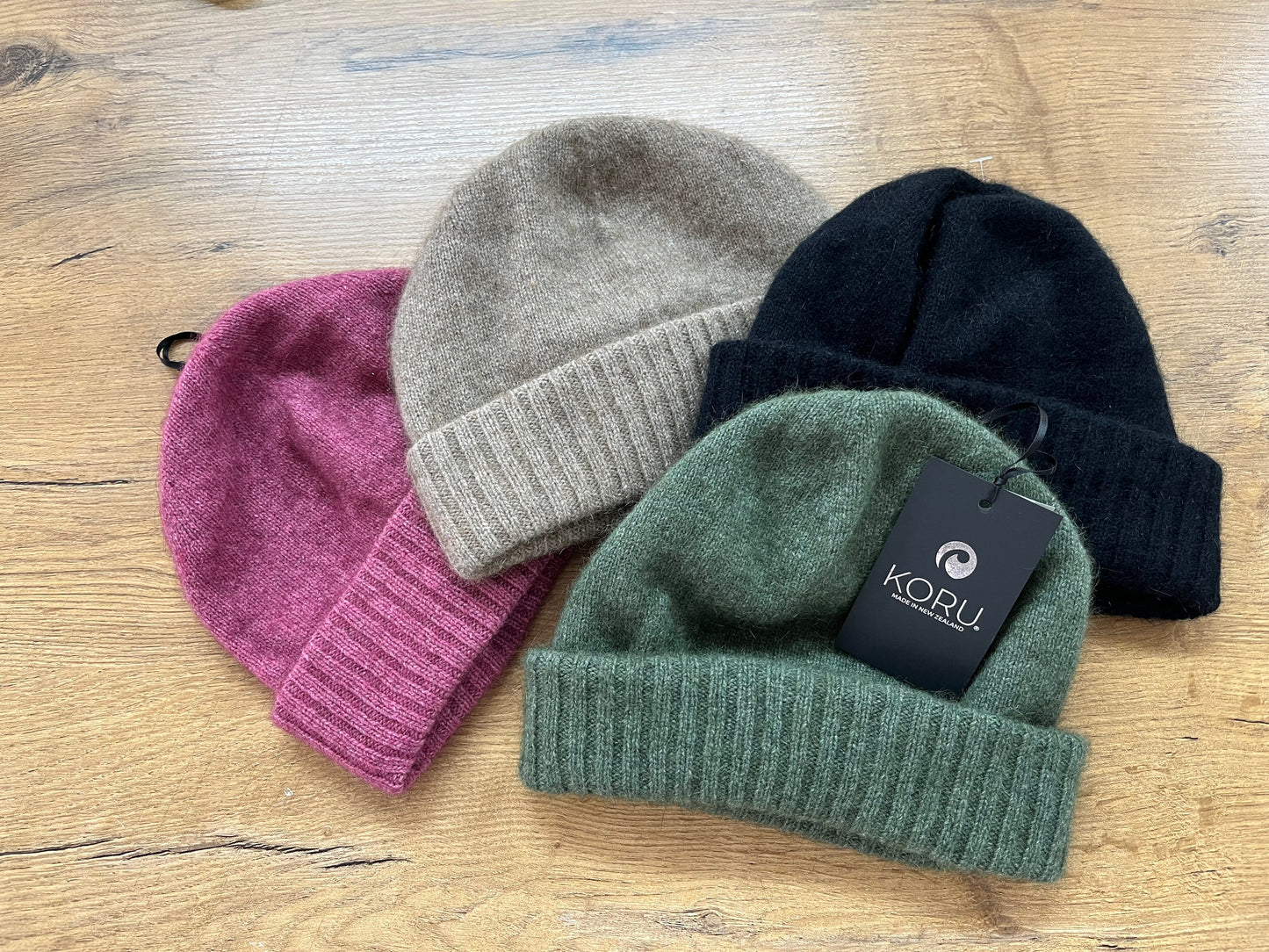 Merino and Possum Beanies - NZ Koru