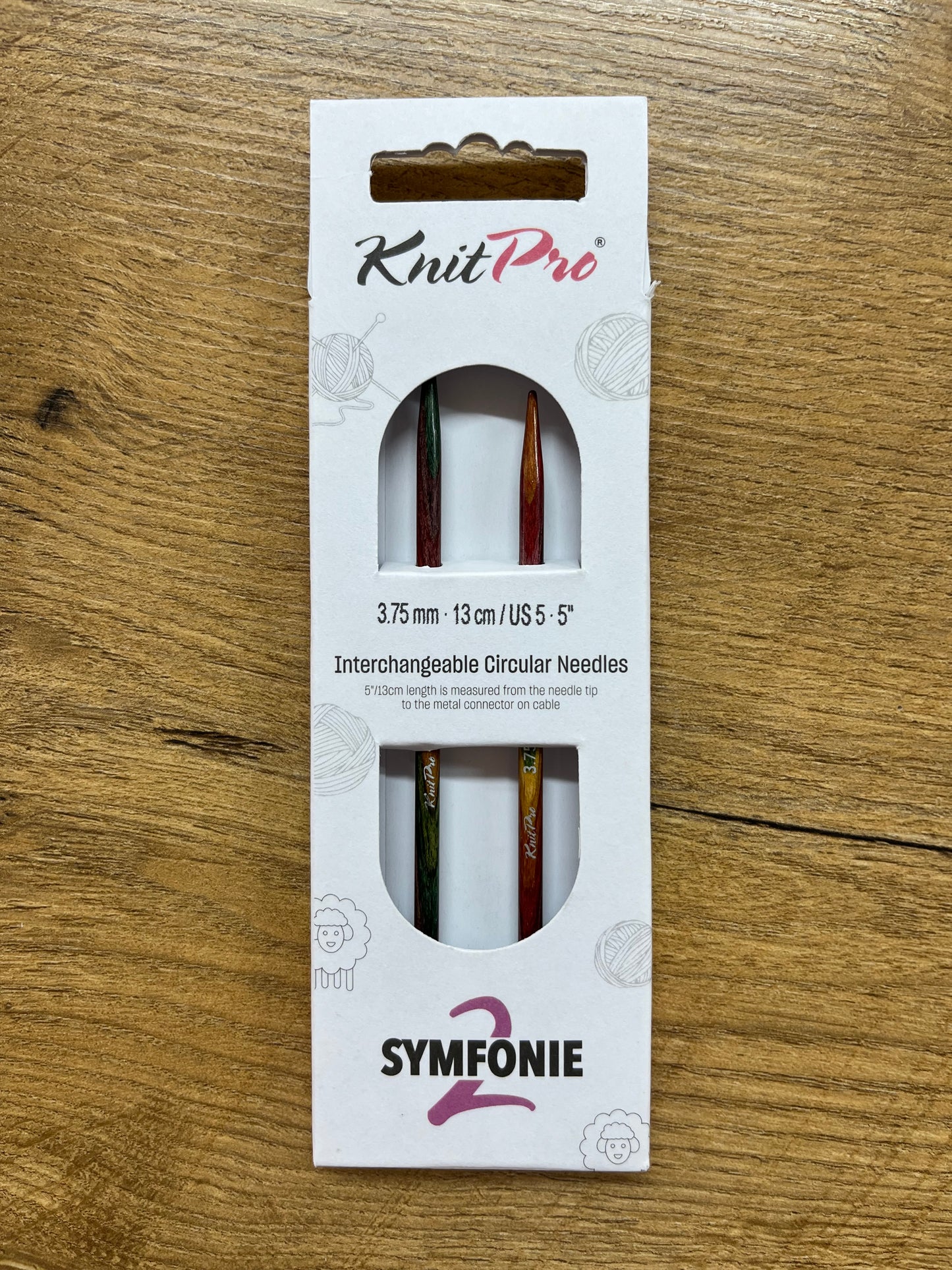 KnitPro Symfonie 2.0 Normal Interchangeable Needles – 3.75mm 13cm