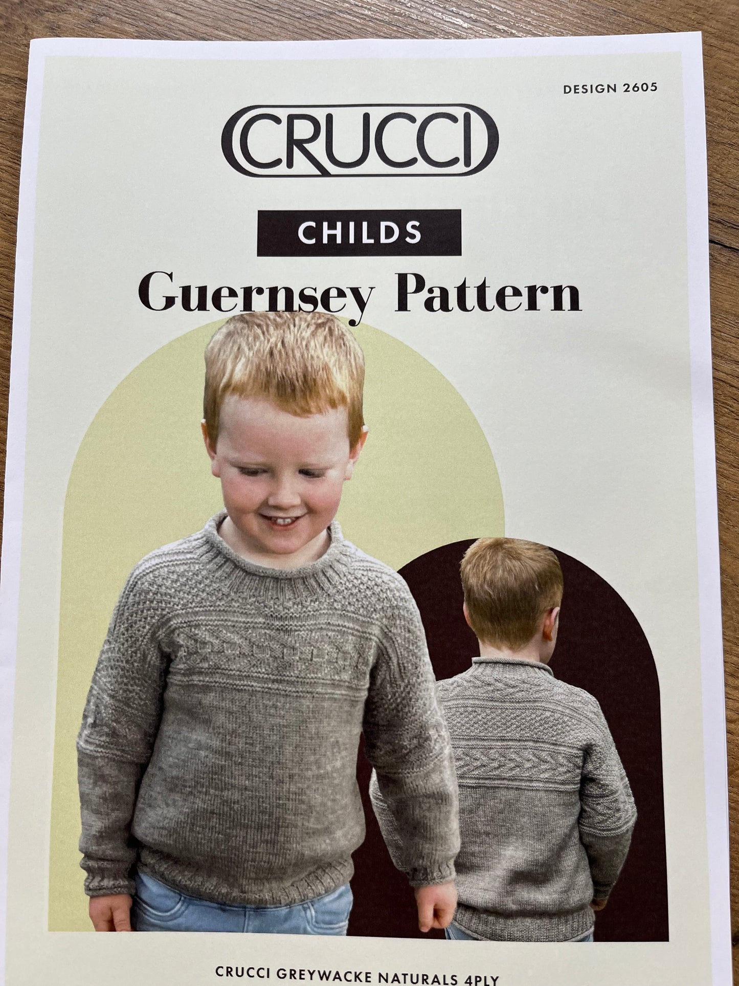 Childs Guernsey Pattern - Crucci 4ply