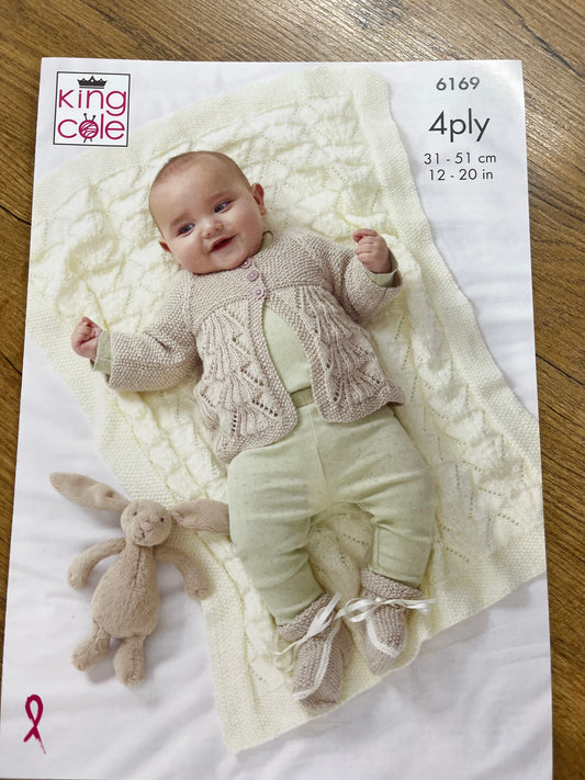 Baby Cardigan and Jumper - King Cole 4 ply