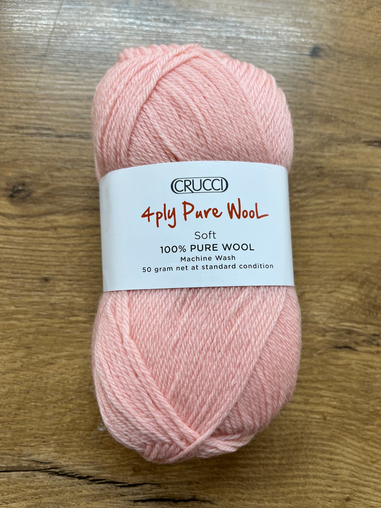 Crucci Pure Wool 4ply - Blush