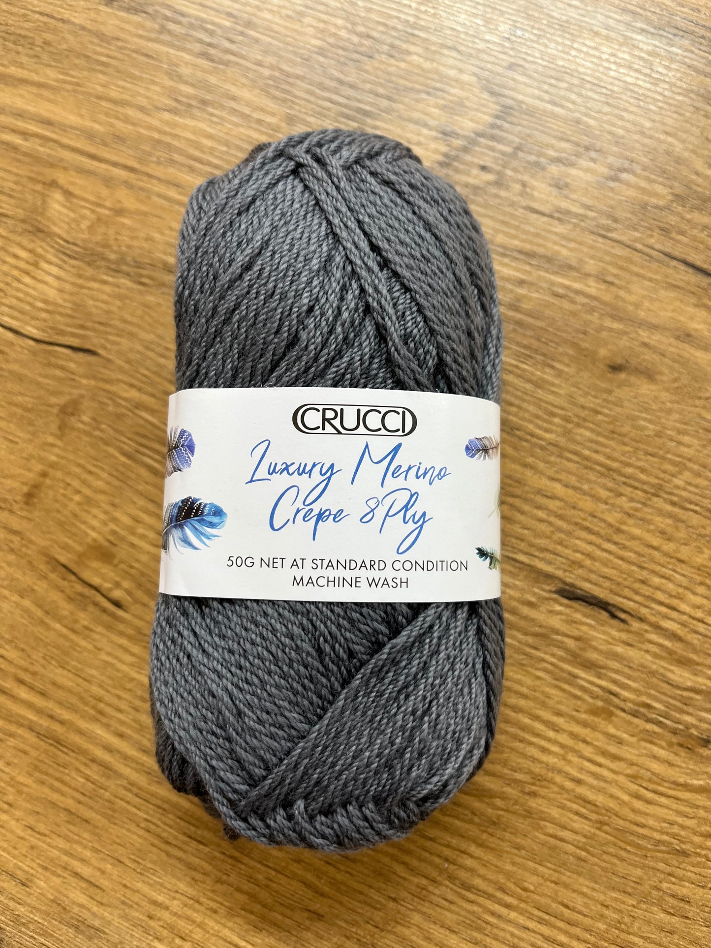 Crucci Luxury Merino Crepe 8 ply - Graphite