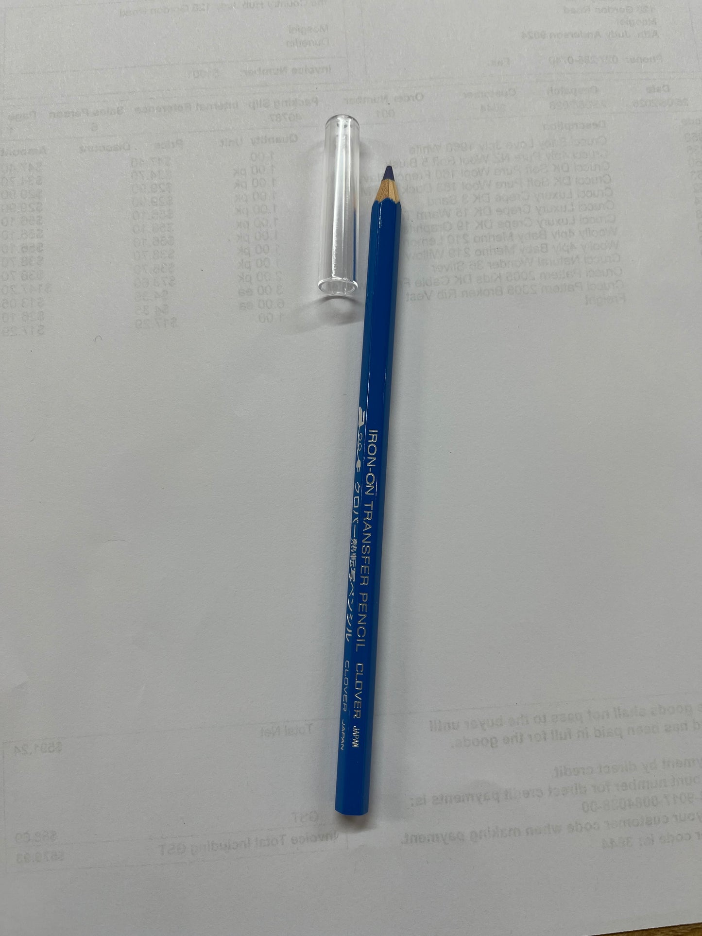 Iron on Transfer Pencil - Blue