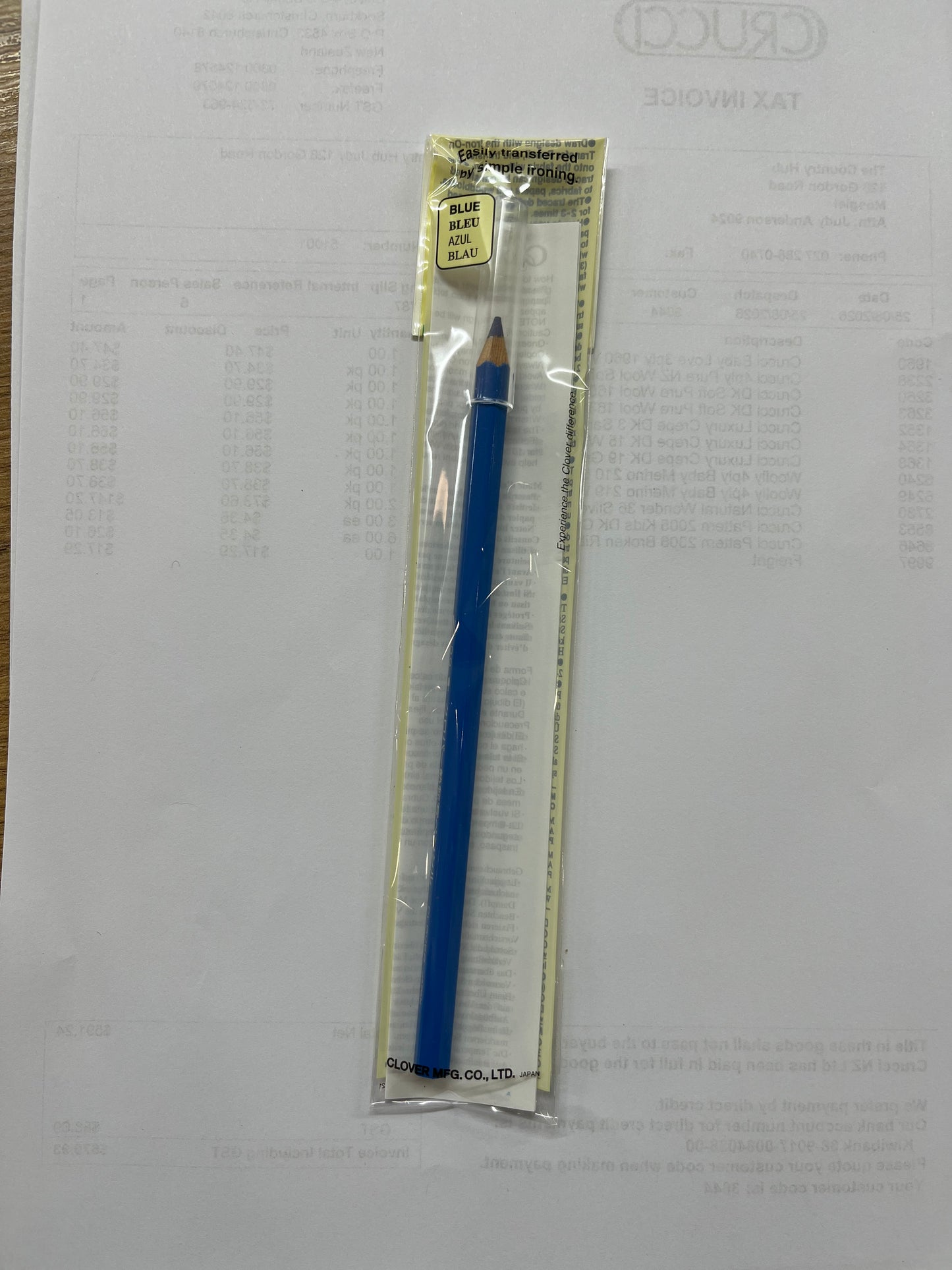 Iron on Transfer Pencil - Blue