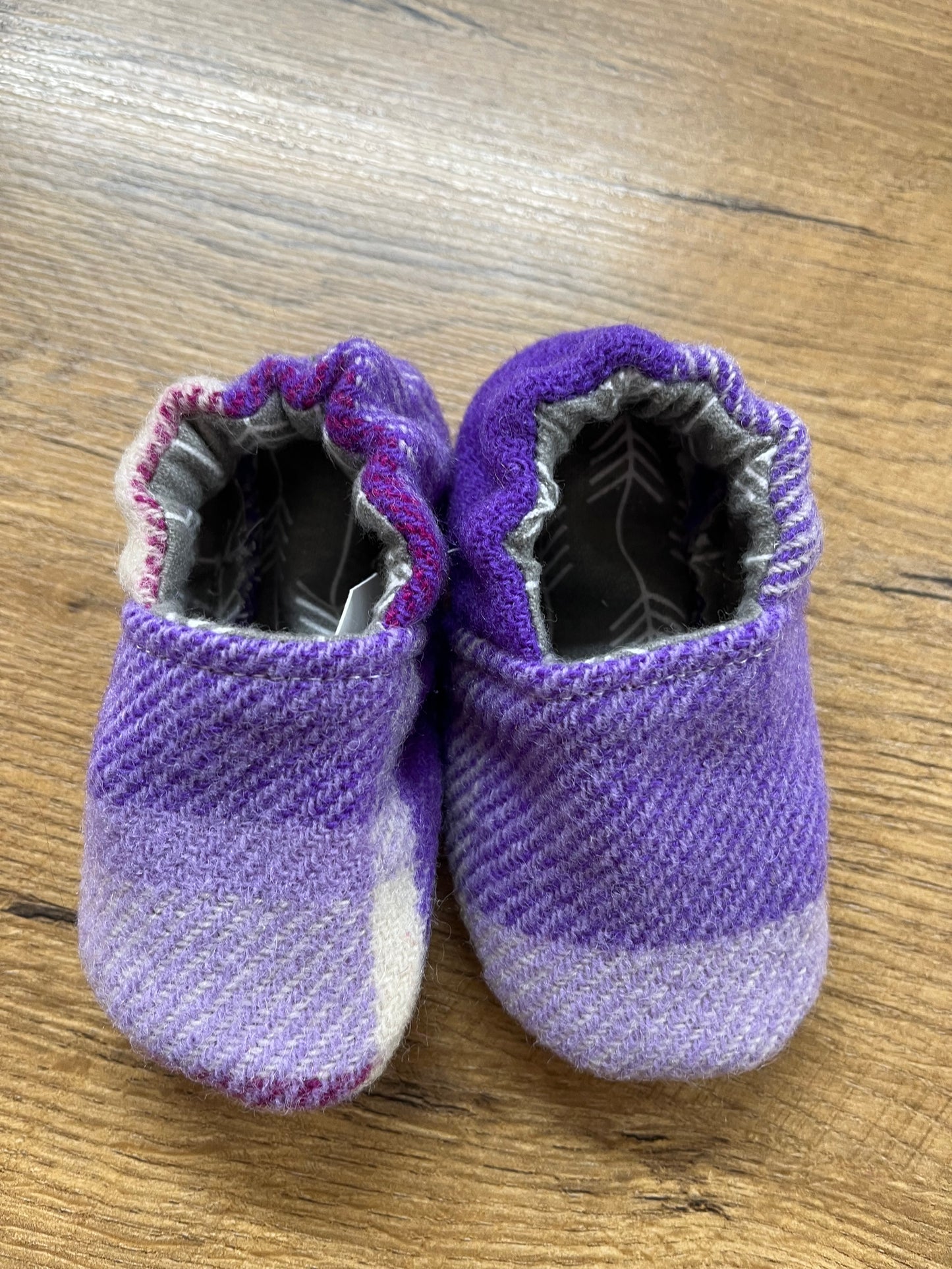 Woollen Toddler Slippers - Recycled Blankets
