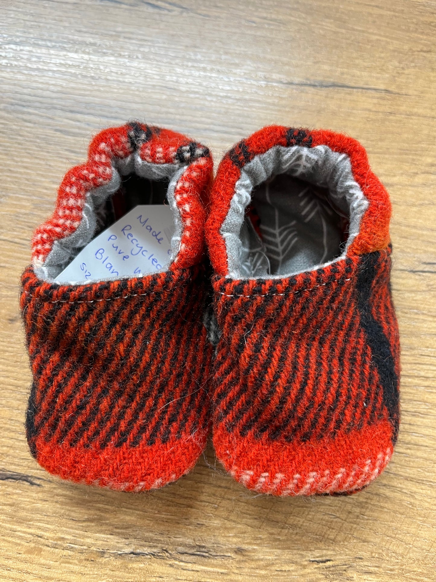 Woollen Toddler Slippers - Recycled Blankets