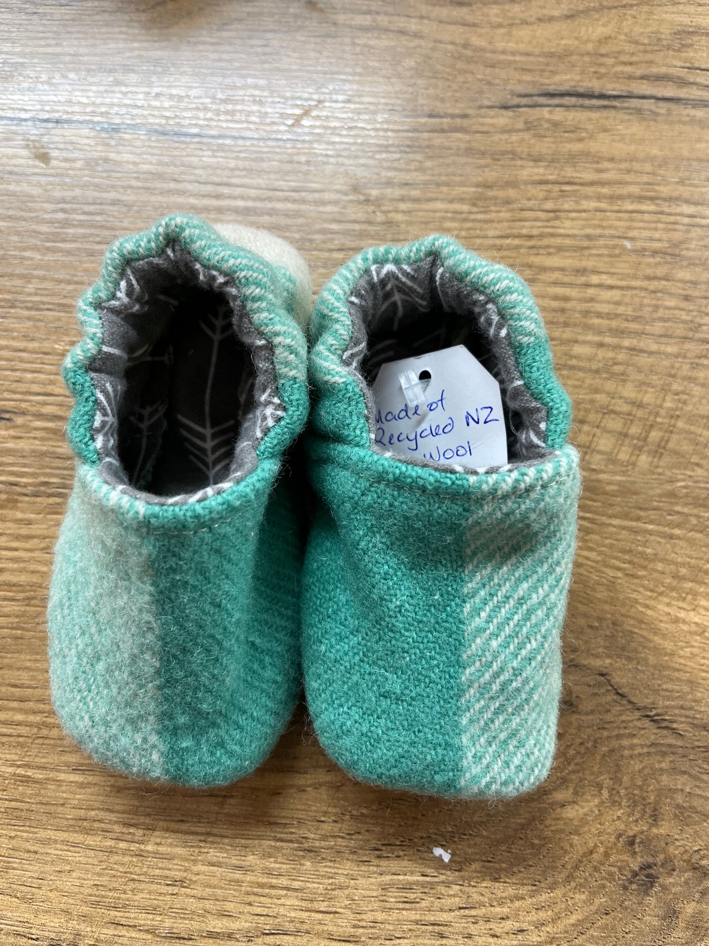 Woollen Toddler Slippers - Recycled Blankets