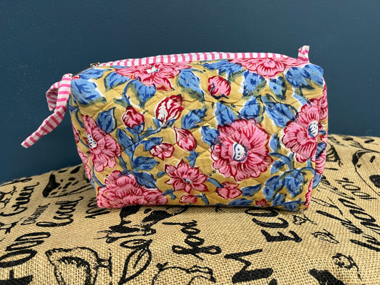 Quilted Make up Bag - Medium