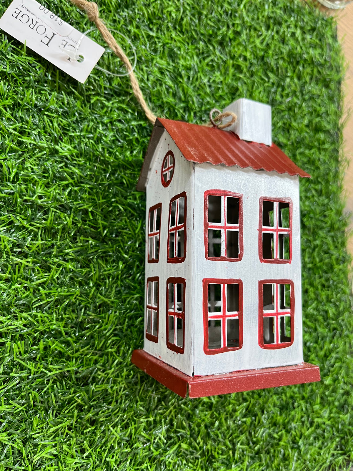 Tin House Hanging Christmas Tree Decoration