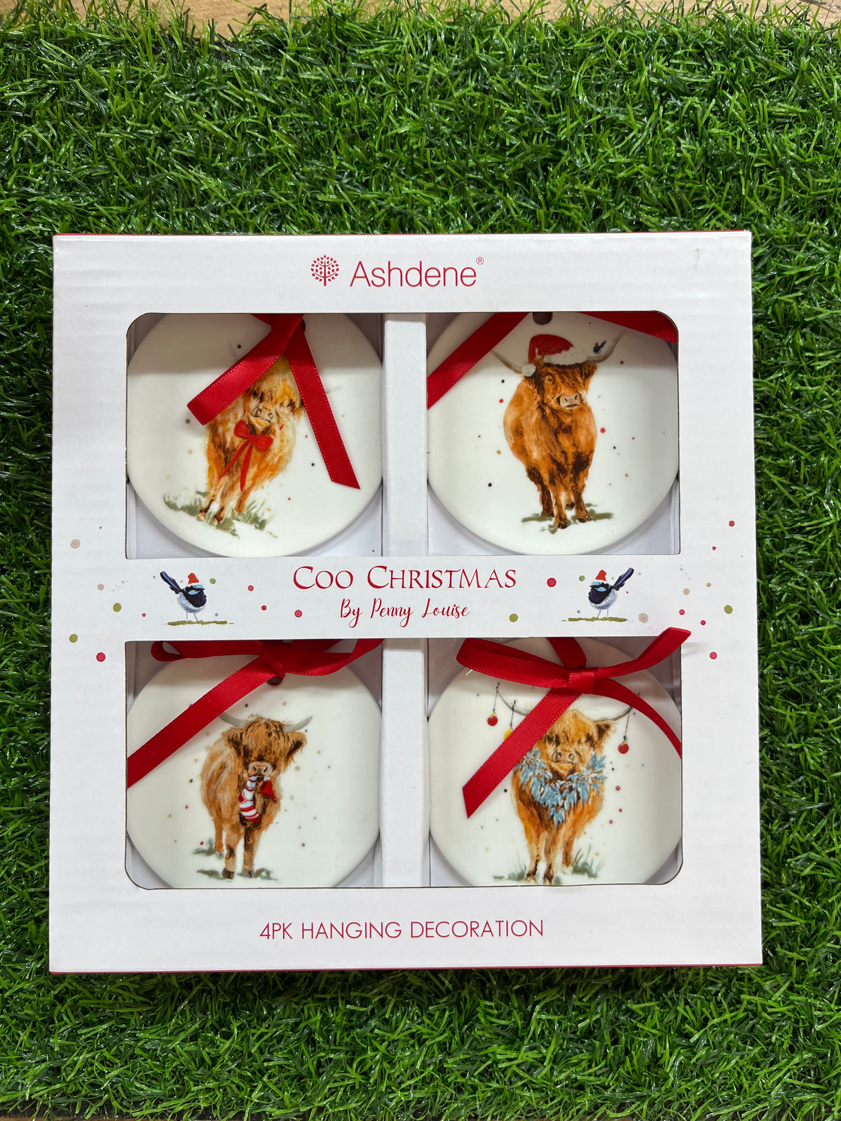 Ladelle Christmas Coos Hanging Decorations