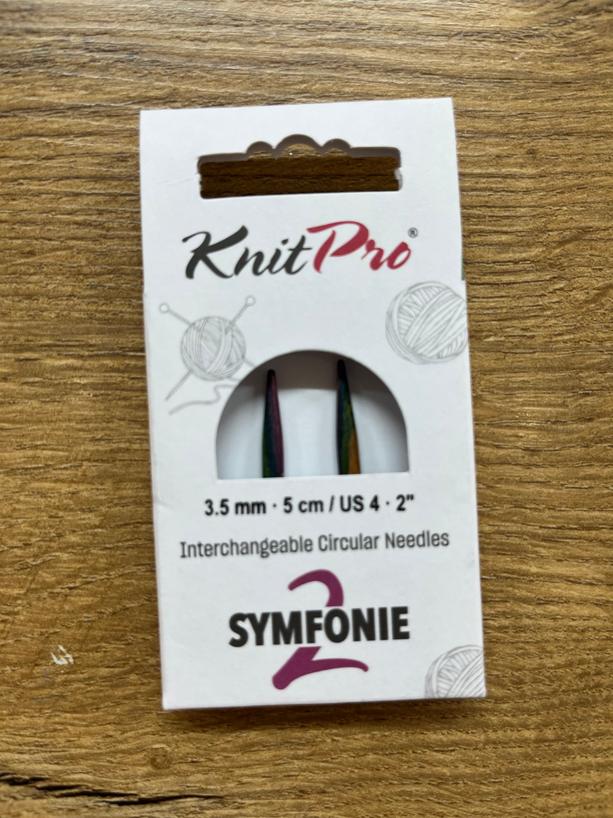 KnitPro Symfonie 2.0 MINI  Interchangeable Needles – 3.5mm 5cm