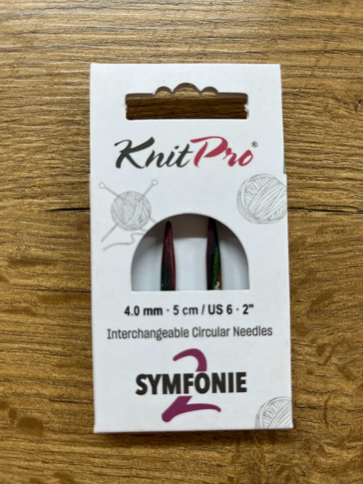 KnitPro Symfonie 2.0 MINI  Interchangeable Needles – 4.0mm 5cm