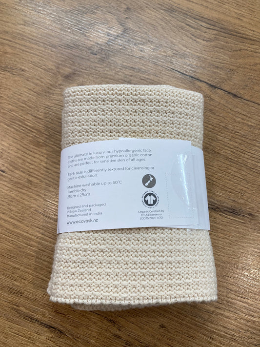 Ecovask Face Cloths - Marshmallow