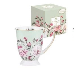 Raspberry Rose Mug  - Green