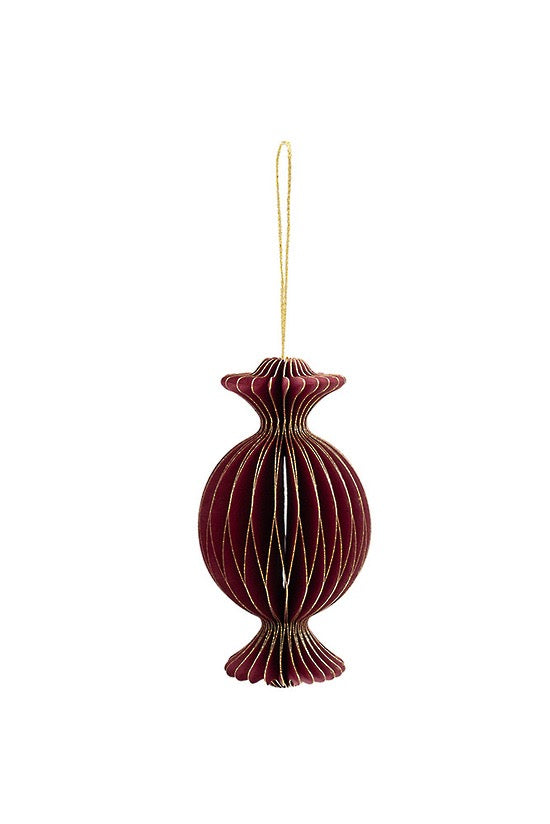 Christmas Hanging Decoration - Paper Lolly Mulberry