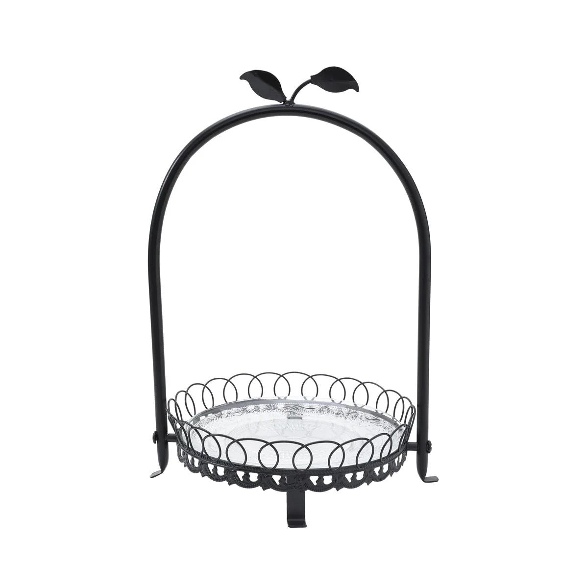 Black Metal Cake Stand - One Tier