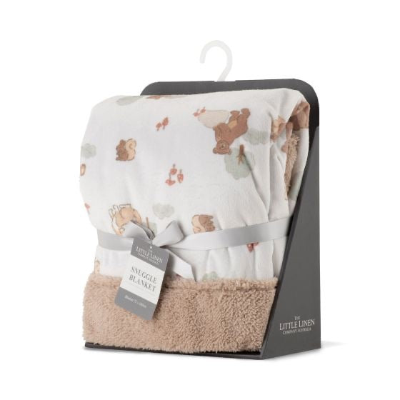 Little Linen Snuggle Blanket - Bushland Bear