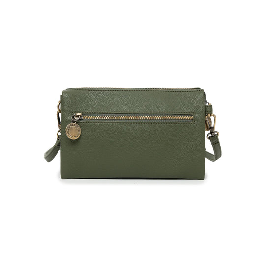 Black Caviar Crossbody Bag - Edie Dark Olive