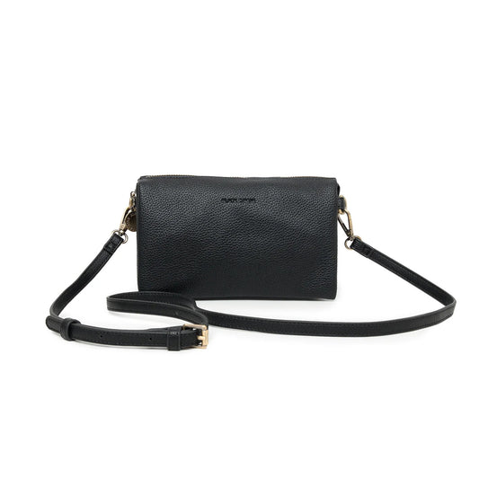 Black Caviar Crossbody Bag - Edie Black
