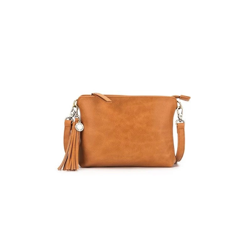 Black Caviar Crossbody Bag - Callie Tan