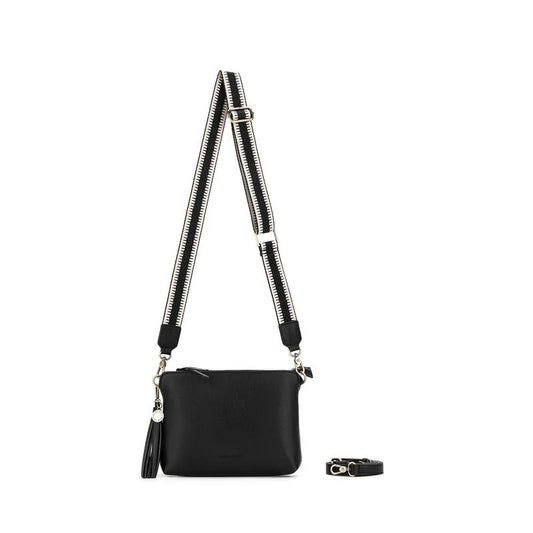 Black Caviar Crossbody Bag - Callie Black