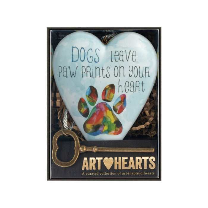Demdaco Art Heart - Dogs Leave Paw Prints