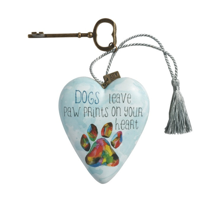 Demdaco Art Heart - Dogs Leave Paw Prints