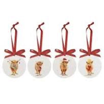 Ladelle Christmas Coos Hanging Decorations