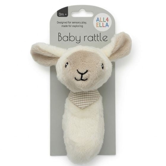 All4Ella Baby  Rattle - Lamb