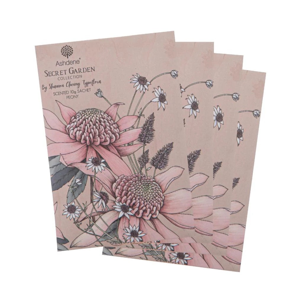 Secret Garden 4 pce Sachet - Peony