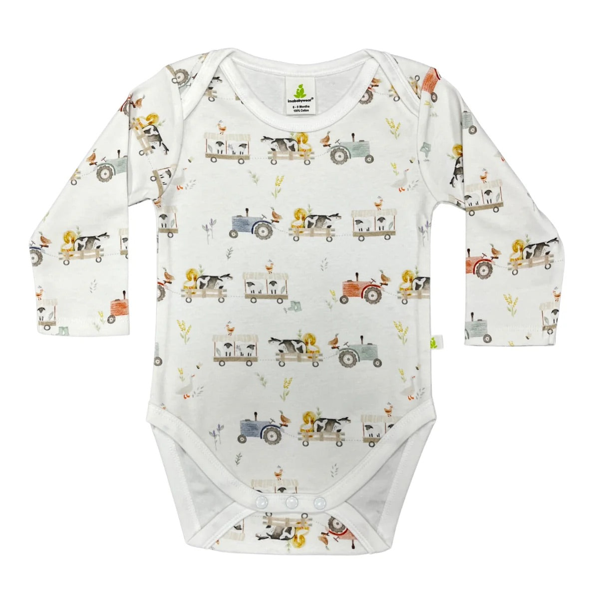 Long Sleeve Bodysuit – Farmyard