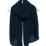 Warm Plain Scarf - Navy