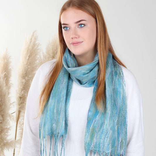 Silk Merino Scarf Felting Kit