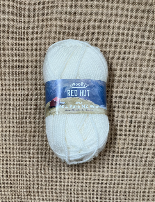 Red Hut 8ply - White