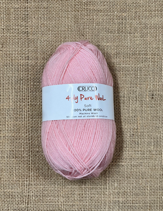 Crucci Pure Wool 4ply - Blush