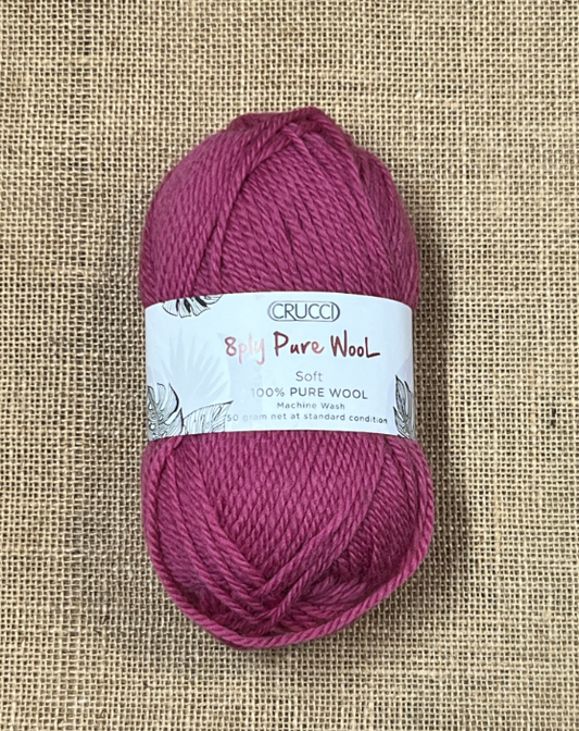 Crucci Pure Wool 8ply - Old Rose