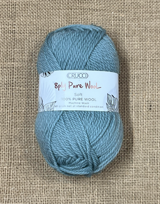 Crucci Pure Wool 8 ply  - Duck Egg
