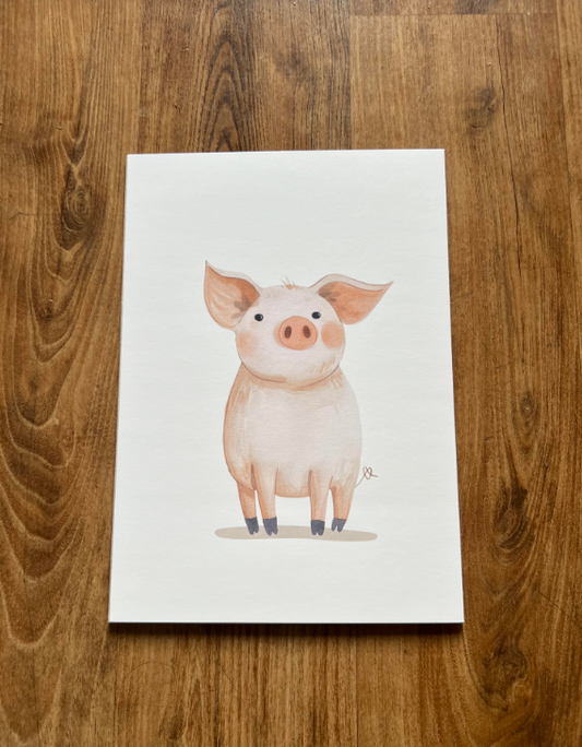 Farmyard Piggy Print