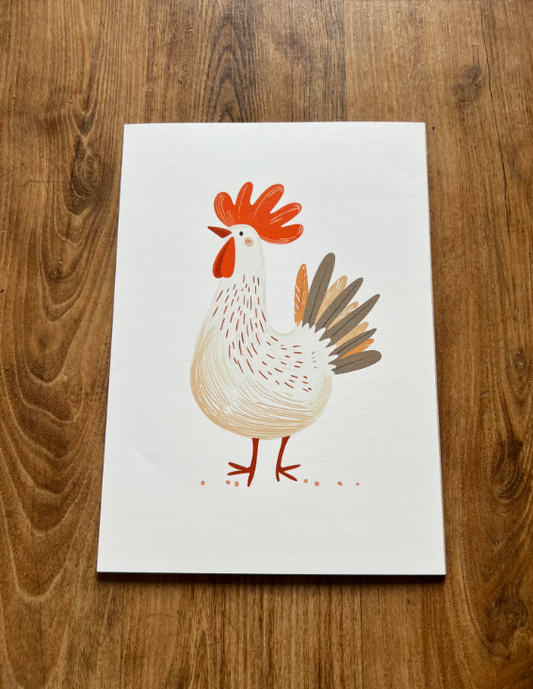Farmyard Rooster Print