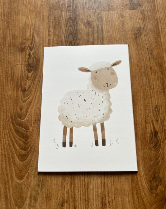 Farmyard Sheep Print