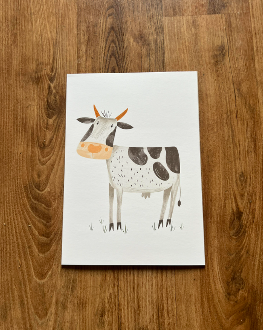 Farmyard Cow Print