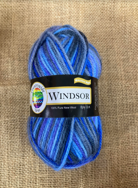 Windsor 8 ply – Variegated Blues