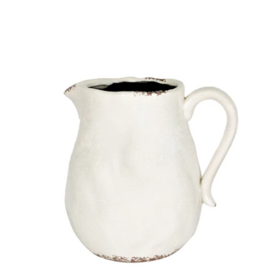 Stoneware Derringer Jug Petite - White