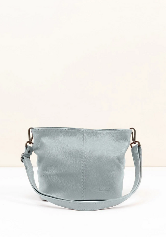 La Lupa Italian Leather Handbag - Lola petite grey