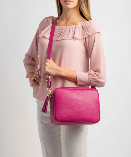 La Lupa Italian Leather Handbag - Allegra Pink