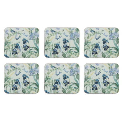 Ashdene Iris Garden Mint  Coaster Set