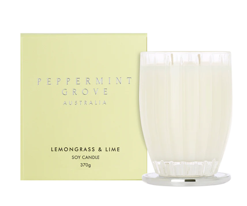 Peppermint Grove Candle - 370gm Lemongrass and Lime