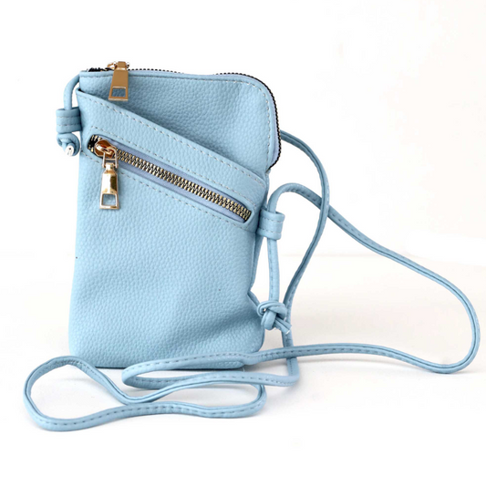 Cross Body Shoulder Strap Bag – Pale Blue